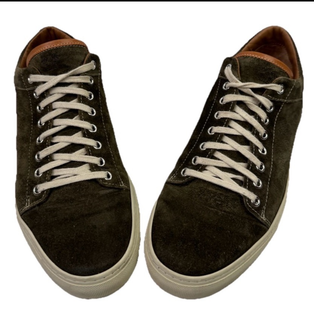 Benci Brothers Scrambler Sneakers Green Suede Men’s EU 44 ( US 11/10.5) Italy